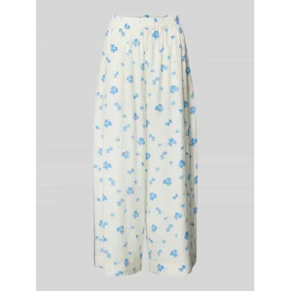 Zdjęcie Spodnie materiałowe z szeroką nogawką i kwiatowym nadrukiem model ‘Rojan’