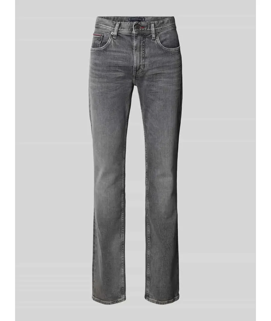 obrazek 1 Jeansy o kroju straight fit z 5 kieszeniami model ‘DENTON’