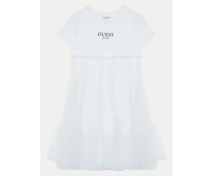 obrazek 1 Guess Sukienka elegancka J5RK18 K6YW0 Biały Regular Fit