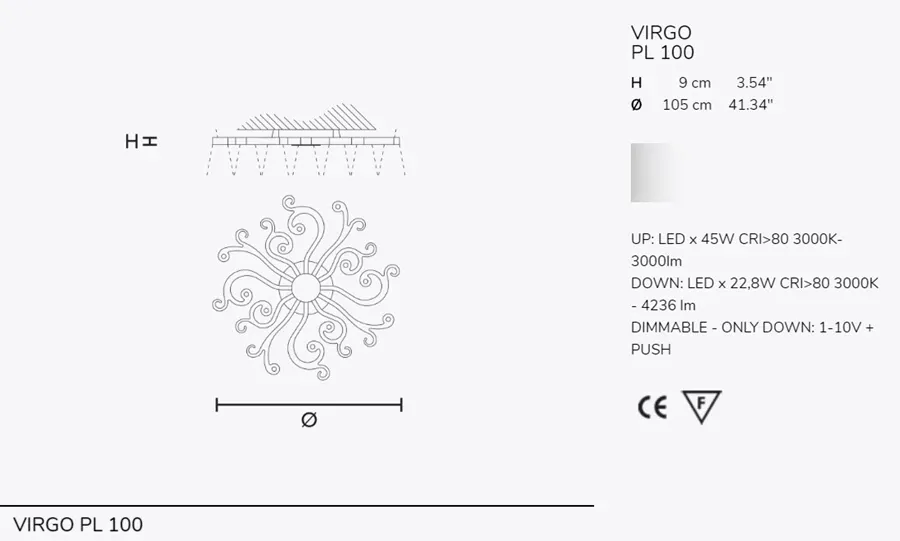 obrazek 4 Sufitowy żyrandol do eleganckiego domu - Virgo