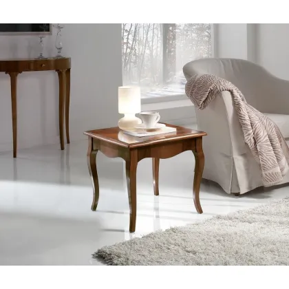 Zdjęcie Stylowy kwadratowy stolik kawowy z intarsją - Zanini