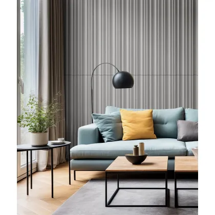 Zdjęcie 135x42,7 cm VT - PB56 (CL01 ceglasty) LAMEL OBŁY - Panel dekor 3D beton architektoniczny