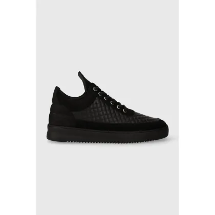 Zdjęcie Filling Pieces sneakersy skórzane Low Top Quilted kolor czarny 10100151861