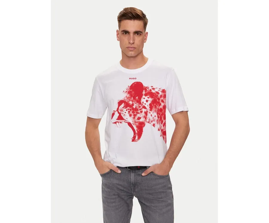 obrazek 1 Hugo T-Shirt Dikobra 50519013 Biały Regular Fit HUGO