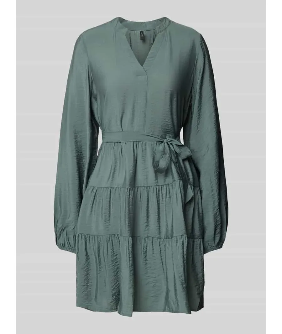 obrazek 1 Sukienka casualowa o kroju podkreślającym figurę z bufiastymi rękawami model ‘JOSIE’