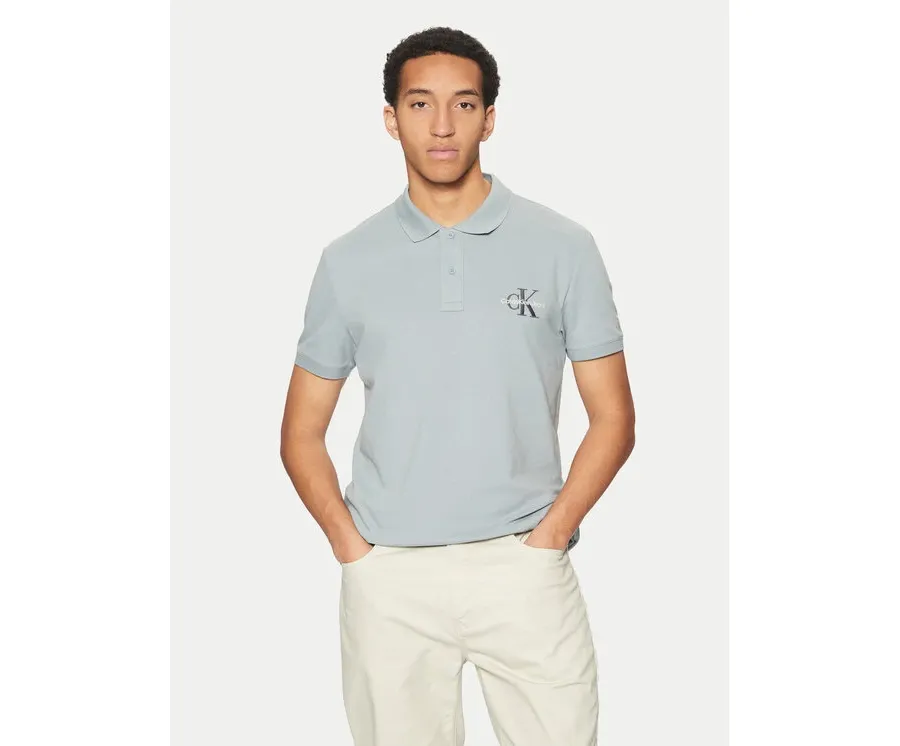 obrazek 1 Calvin Klein Jeans Polo Monologo J30J325664 Niebieski Regular Fit