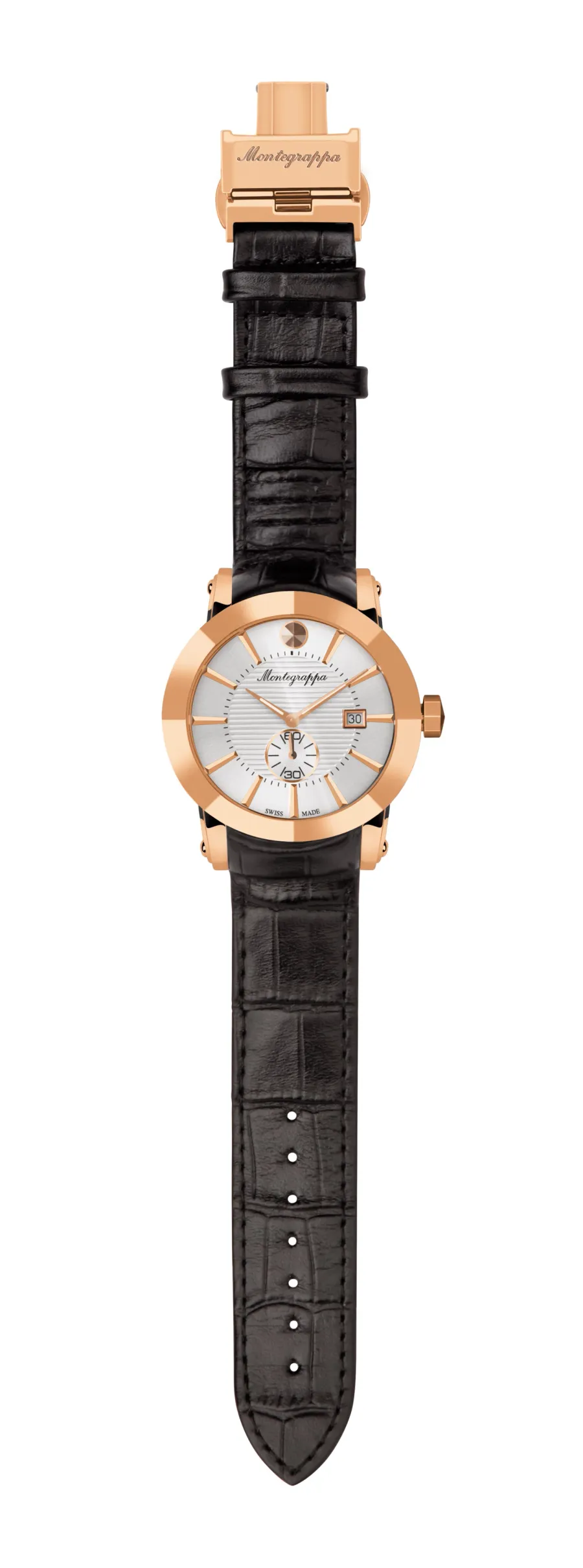 obrazek 2 Niepowtarzalny Zegarek Rose Gold Silver Dial NeroUno Monetegrappa
