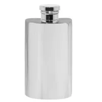Picture A stylish, narrow-cut hip flask made of smooth tin