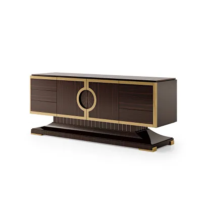Picture Italian brown classic chest of drawers for the living room - Bianchini