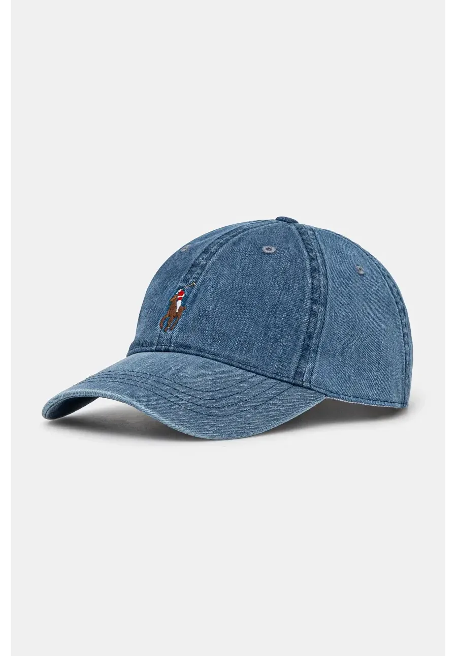 obrazek 1 Polo Ralph Lauren czapka z daszkiem bawełniana kolor niebieski z aplikacją 211967367