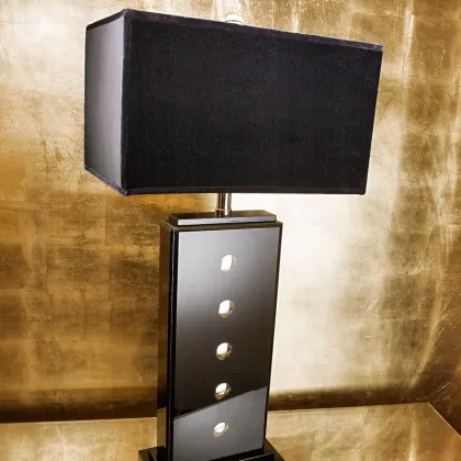 Zdjęcie Lampa nocna LTD56/2 z czarnym abażurem Arte Veneziana