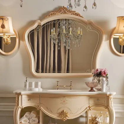 Zdjęcie Luksusowe barokowe lustro umywalkowe z Włoch