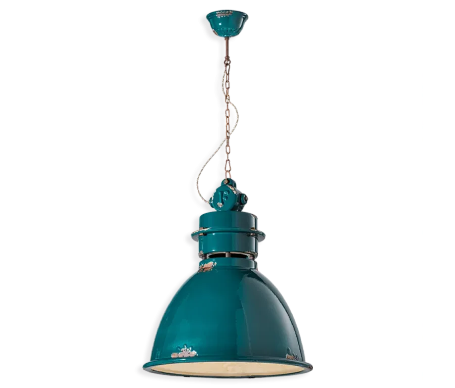 obrazek 1 Włoska duża lampa wisząca Industrial w stylu retro