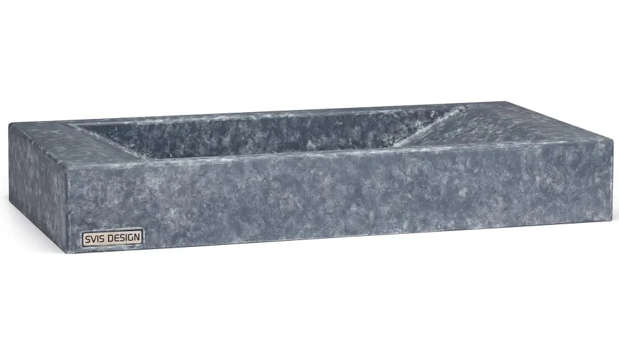 obrazek 2 Elegancka  umywalka 60 cm SIRIUS BASIC – FINGER PAINTING, niebiesko-szary, lakier matowy