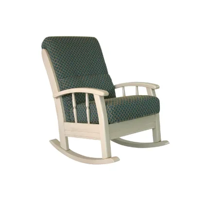 Zdjęcie Stylowy włoski fotel bujany Badia z zakrzywionymi podłokietnikami