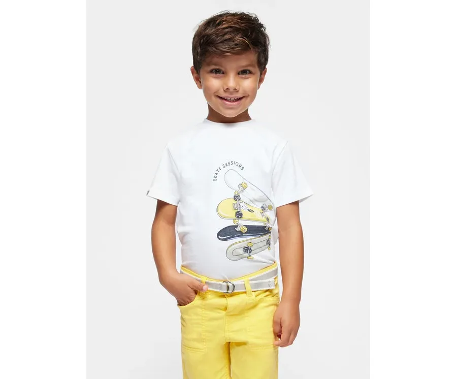 obrazek 1 Mayoral T-Shirt 3017 Biały Regular Fit