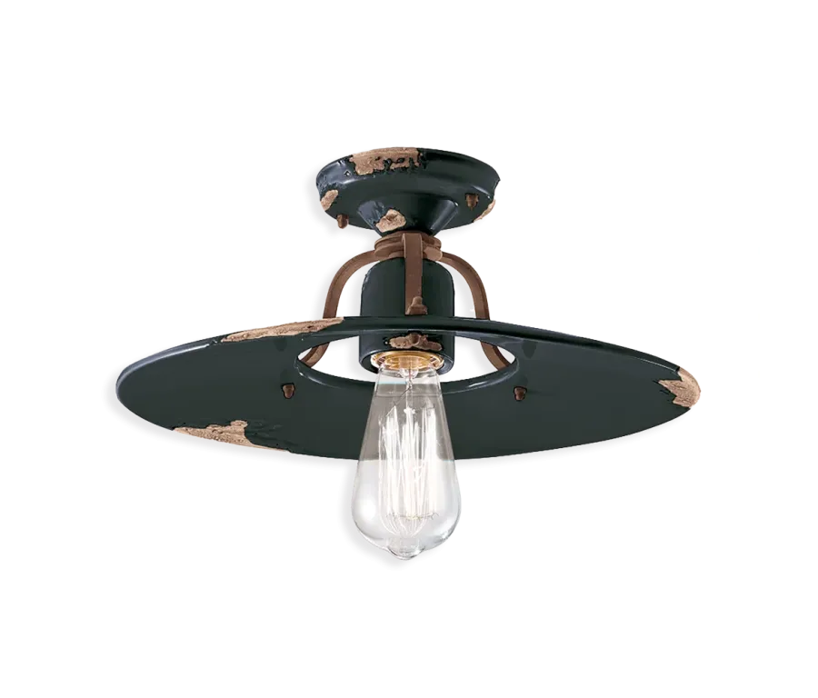obrazek 7 Elegancka włoska lampa sufitowa-plafoniera retro