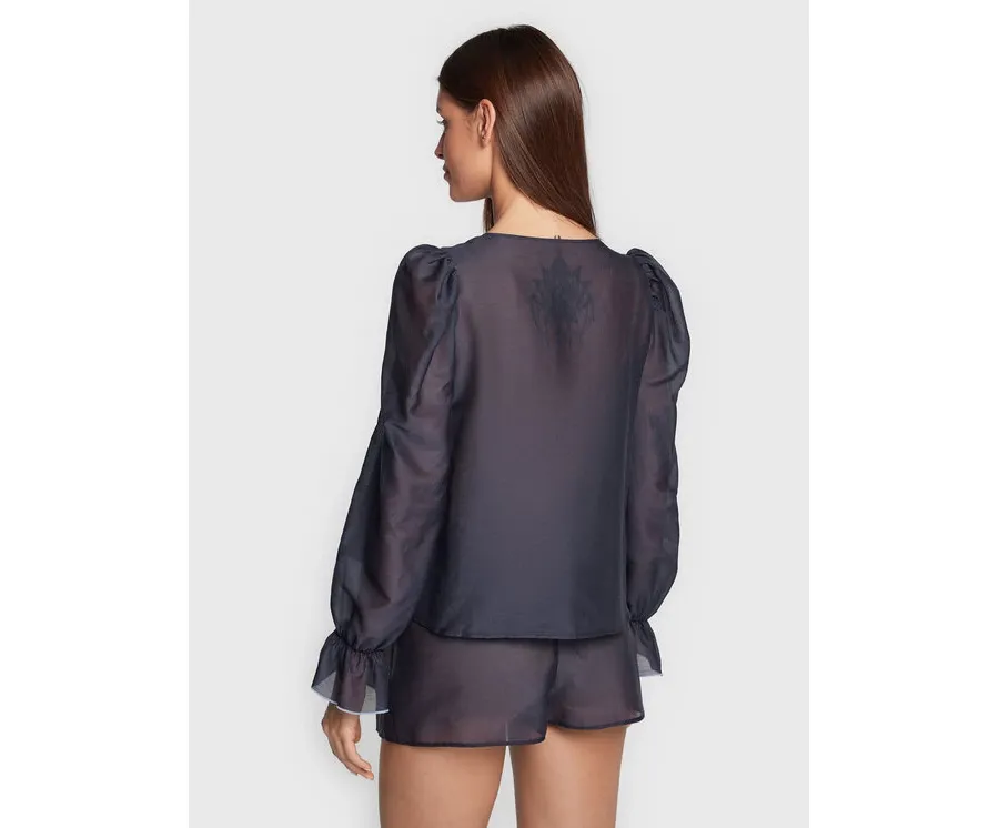obrazek 1 Undress Code Bluzka Breakfast In Bed 489 Niebieski Relaxed Fit