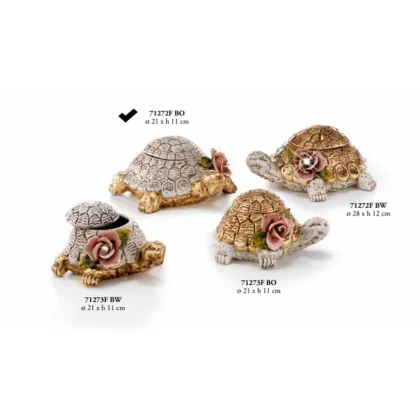 Picture Large container - Ophelia turtle with a rose - Valle d'oro Patchi