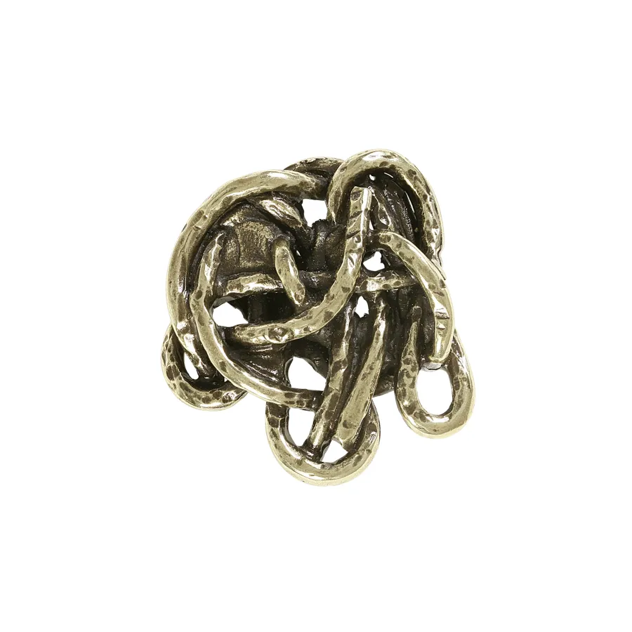 obrazek 2 Stylowy uchwyt z odlewu metalowego do mebli H.6xL.6xP.1 cm