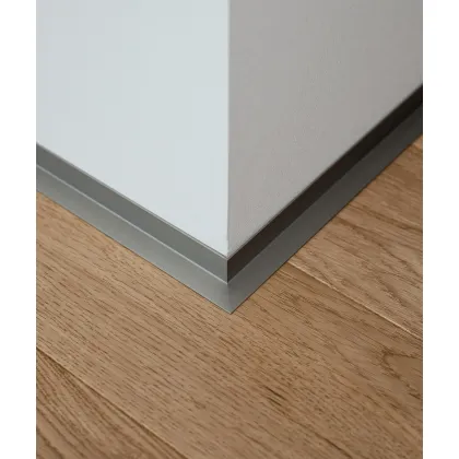 Zdjęcie 200 x 1,6 x 2 cm Minileiste - (tytanowy) - Minimalistyczna listwa przypodłogowa cokołowa SL16X5-02