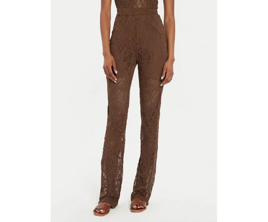 obrazek 1 Gestuz Spodnie materiałowe Hilma 10909230 Brązowy Slim Fit