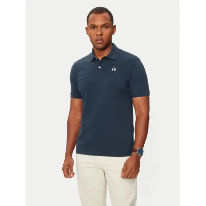 Zdjęcie La Martina Polo BPMP01 PK031 Granatowy Regular Fit