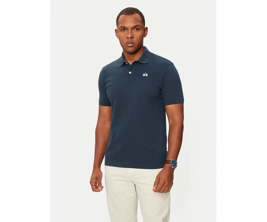obrazek 1 La Martina Polo BPMP01 PK031 Granatowy Regular Fit