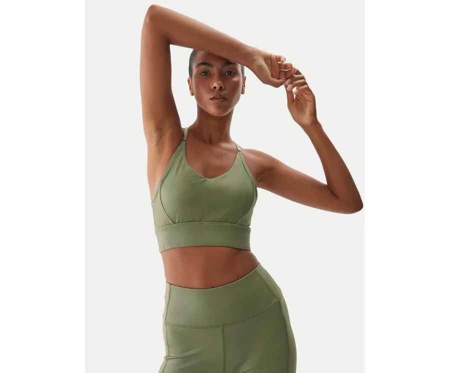 obrazek 1 4F Biustonosz sportowy 4FWAW24USBAF138 Khaki