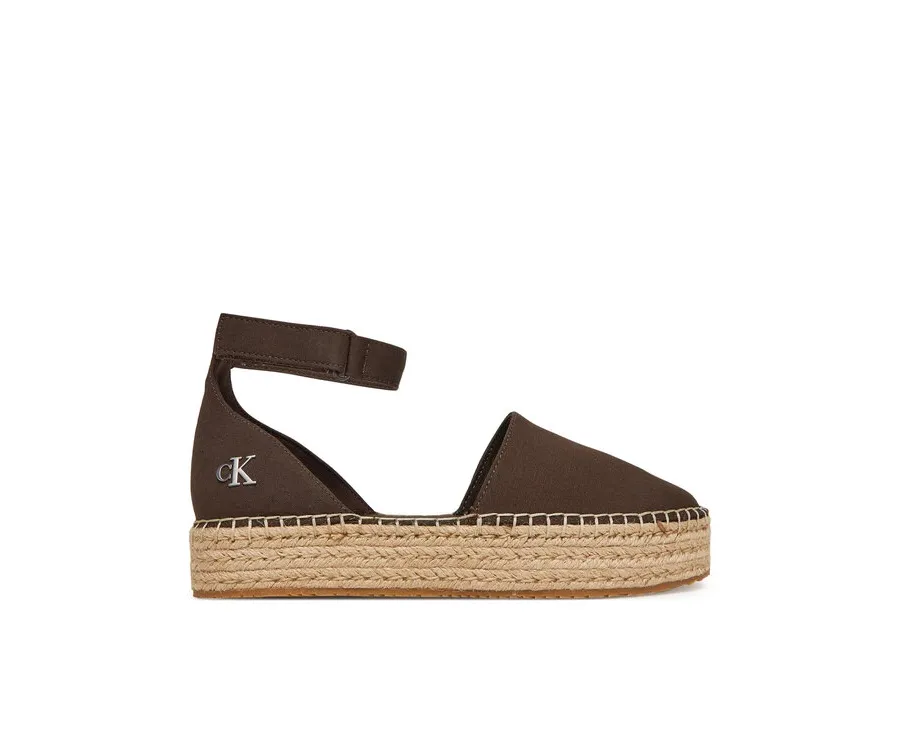 obrazek 1 Calvin Klein Jeans Espadryle Flatform Espadrille Sling Mg YW0YW01735 Brązowy