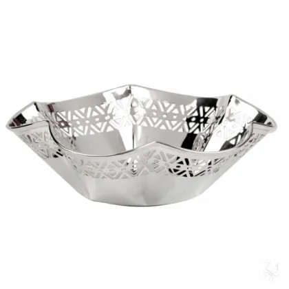 Picture Beautiful silver-plated bowl with a wavy shape - Zaramella Argenti
