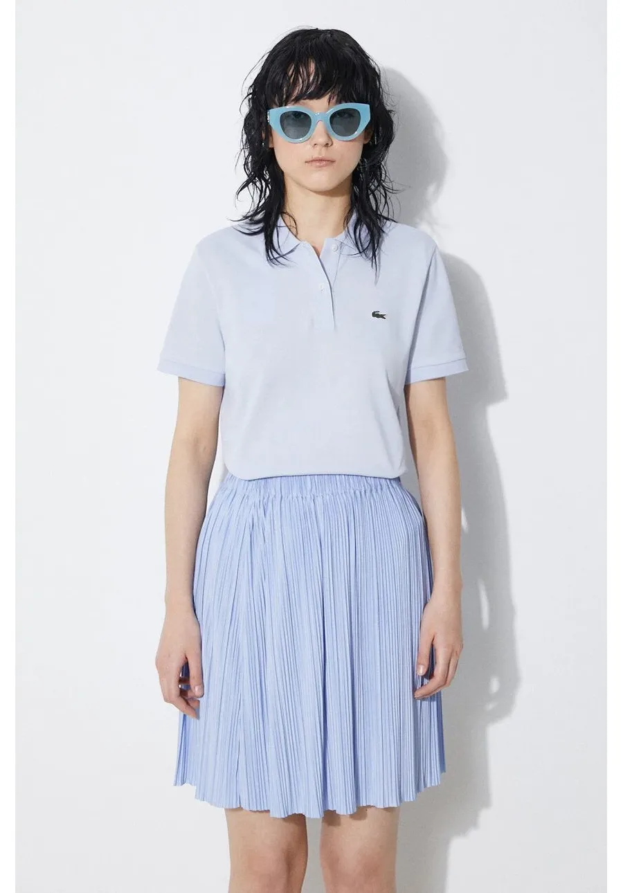 obrazek 1 Lacoste t-shirt bawełniany kolor niebieski z kołnierzykiem