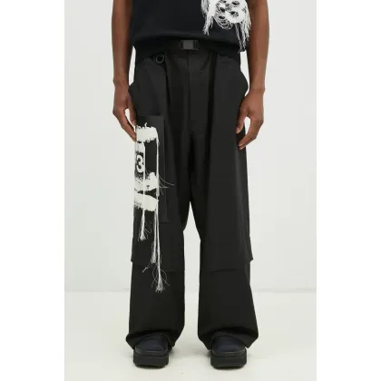 Zdjęcie Y-3 spodnie Sport Uniform Patch Pants męskie kolor czarny proste JN3704