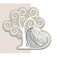 Picture A unique silver decoration 17.3x14.9 cm for a wedding or engagement