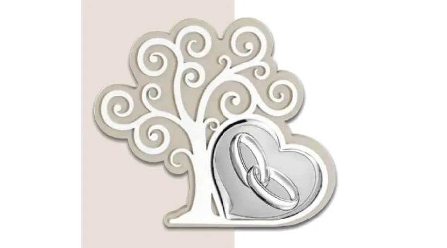 obrazek 1 Wyjątkowa srebrna ozdoba 17,3х14,9 cm na ślub lub zaręczyny
