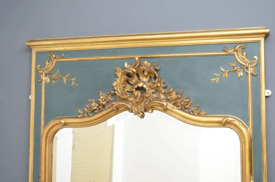 obrazek 8 XIX-wieczne eleganckie lustro stojące lub wiszące w stylu francuskim - antyk