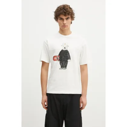 Zdjęcie Human Made t-shirt bawełniany Graphic męski kolor biały z nadrukiem HM28TE006