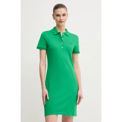 Zdjęcie Lacoste sukienka kolor zielony mini prosta