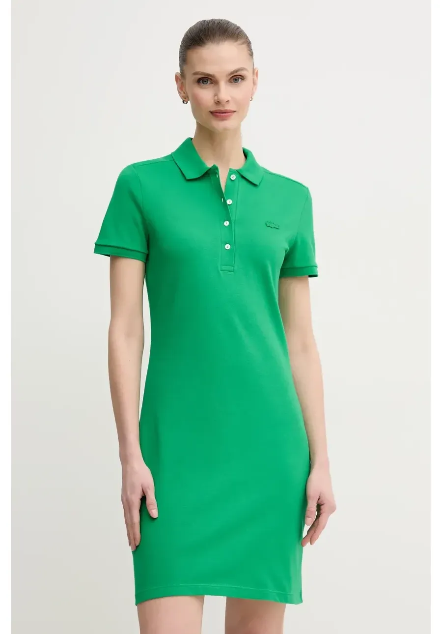 obrazek 1 Lacoste sukienka kolor zielony mini prosta