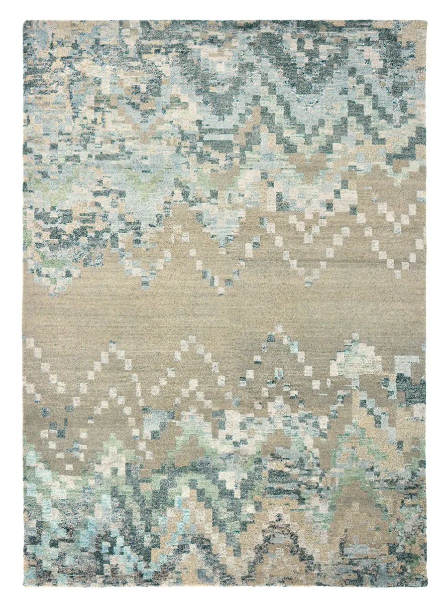 Błękitno Beżowy Dywan Nowoczesny - YETI ANAPURNA 51904