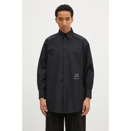 Zdjęcie MM6 Maison Margiela koszula męska kolor czarny relaxed z kołnierzykiem klasycznym SH0DT0018.M35200