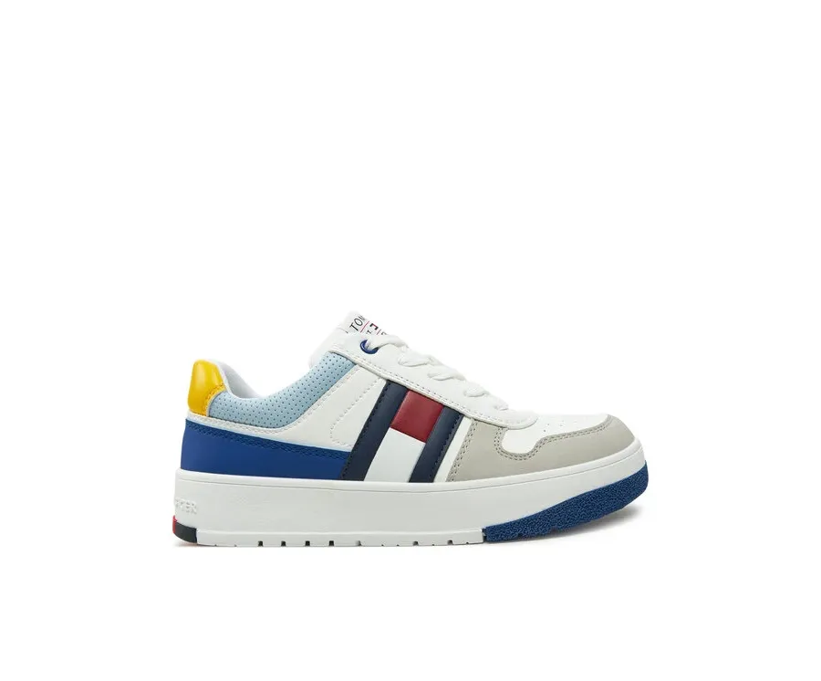 obrazek 1 Tommy Hilfiger Sneakersy Flag Low Cut Lace-Up Sneaker T3X9-33863-1269 S Biały