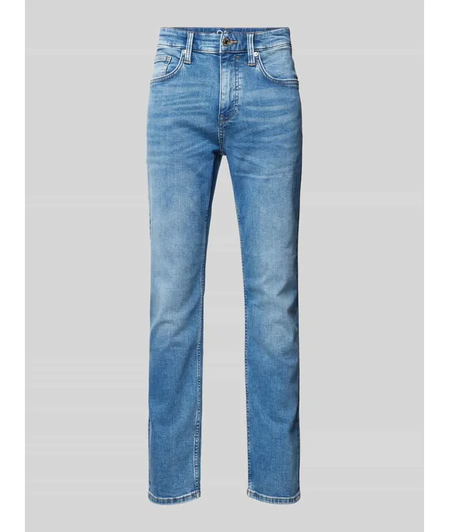 obrazek 1 Jeansy o kroju slim fit ze szwami w kontrastowym kolorze model ‘NELIO’