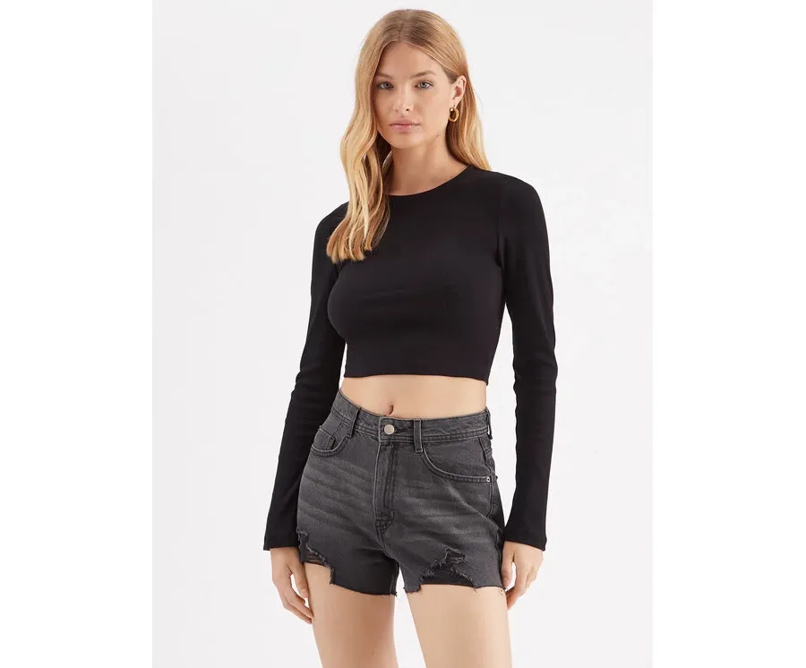 obrazek 1 Noisy May Bluzka Maya 27027280 Czarny Slim Fit