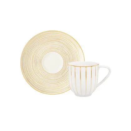 Zdjęcie Oryginalna filiżanka ze spodkiem do kawy Golden Orbit