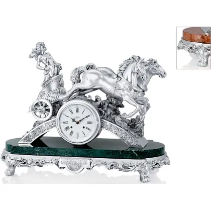 Picture Chariot with a woman - living room clock