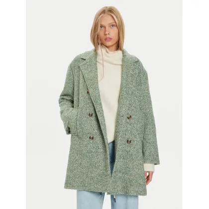 Zdjęcie Pepe Jeans Płaszcz wełniany Camille PL402462 Zielony Regular Fit