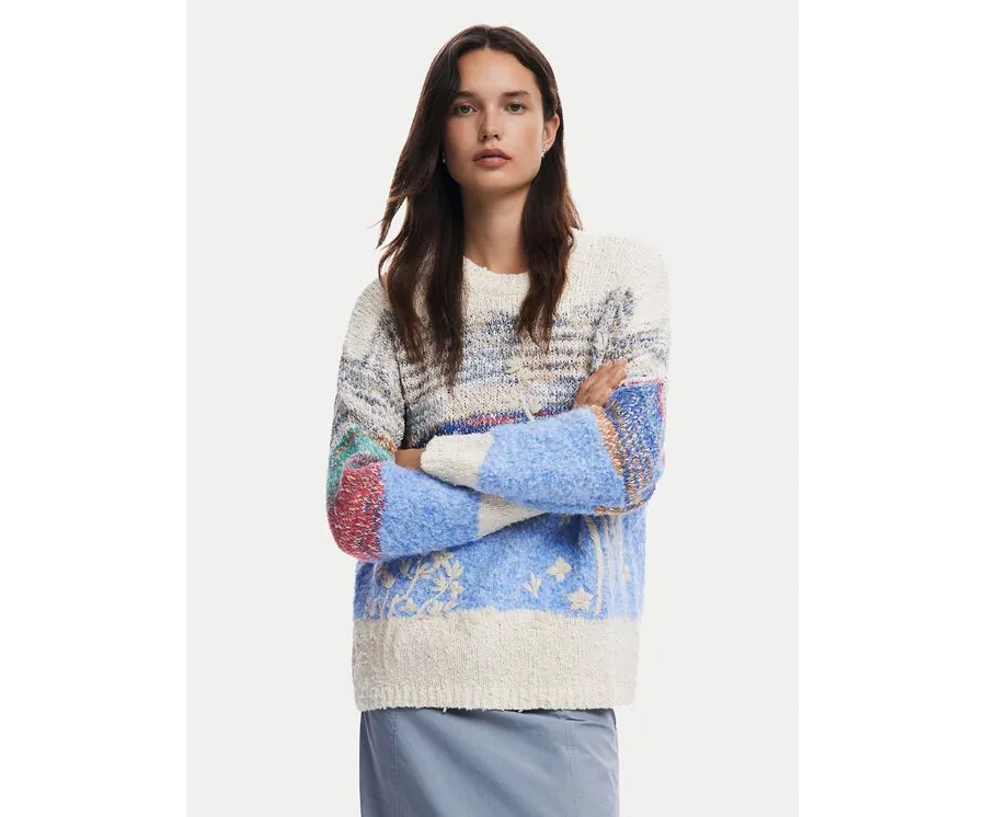 obrazek 1 Desigual Sweter Sudbury 24WWJF59 Kolorowy Loose Fit