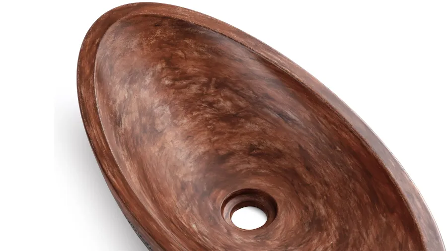 obrazek 3 Elegancka umywalka 60 cm ORION BASIC – AGED METAL, miedziany i brązowy, lakier matowy