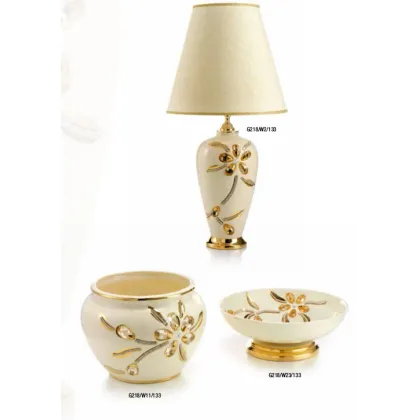 Zdjęcie Kremowa donica ozdobna z włoskiej ceramiki Ceramiche Stella